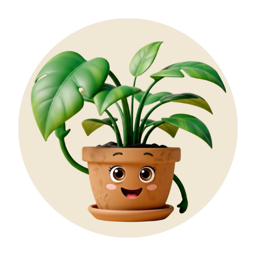 Sprout character in a pot
