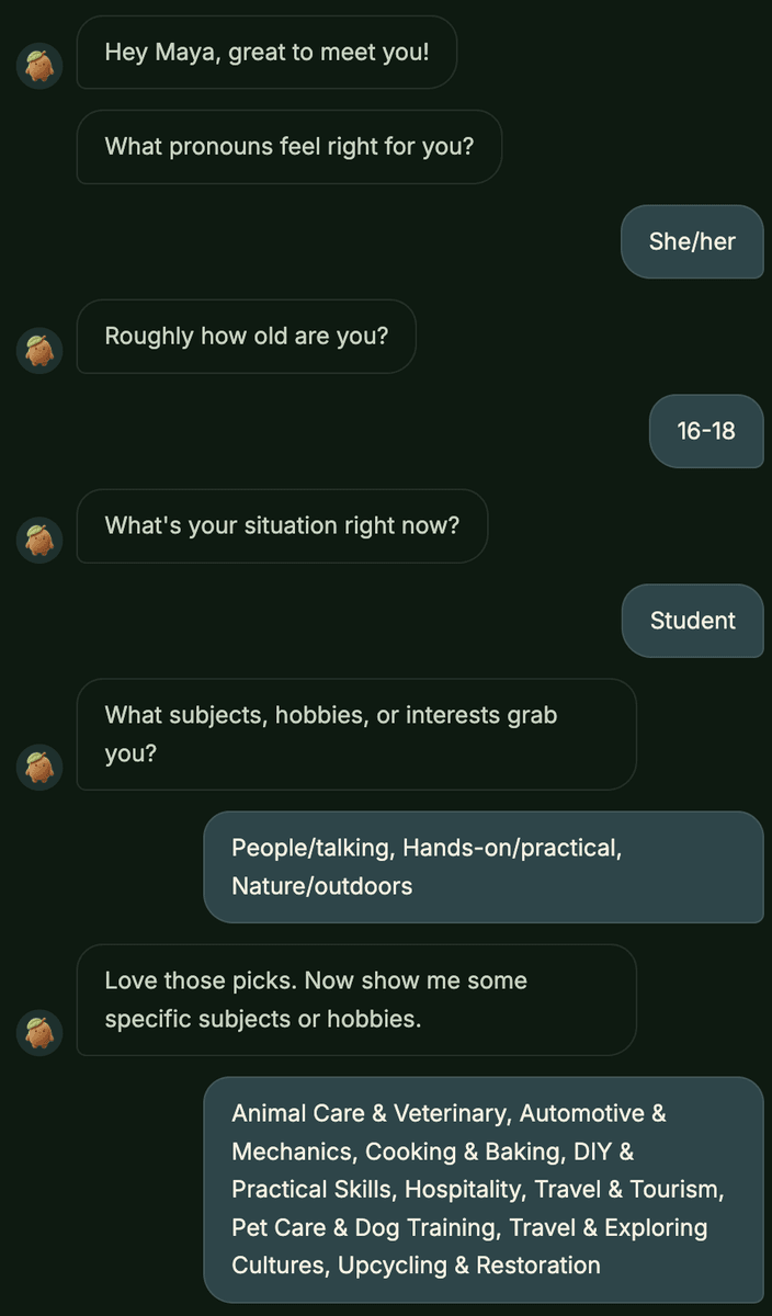 Budi opening chat with onboarding questions.